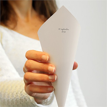 Cornet confettis mariage bel eclat - Dos du cornet