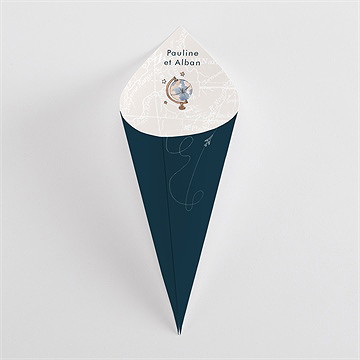 Cornet confettis mariage notre passeport