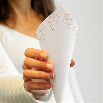 Cornet confettis mariage poésie boheme - Dos du cornet