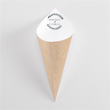 Cornet confettis mariage avec programme