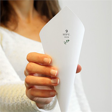 Cornet confettis mariage a l'ombre de l'olivier - Dos du cornet