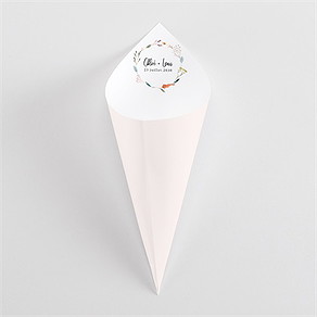 Cornet confettis mariage art champêtre