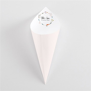 Cornet confettis mariage art champêtre