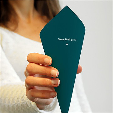 Cornet confettis mariage notre union - Dos du cornet