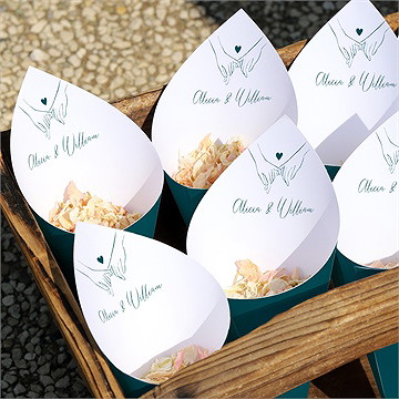 Cornet confettis mariage notre union - Mise en situation