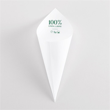 Cornet confettis mariage vierge 10cm x 21cm