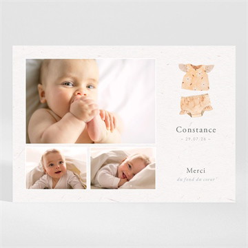 Remerciement naissance bébé fille