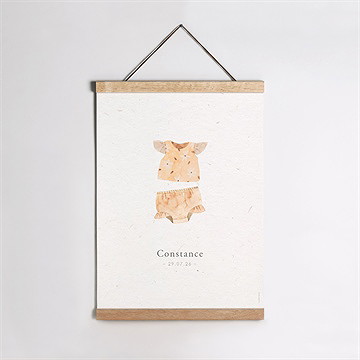 Affiche naissance bébé fille