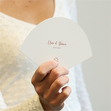 Eventail mariage élégance champêtre - Mise en situation