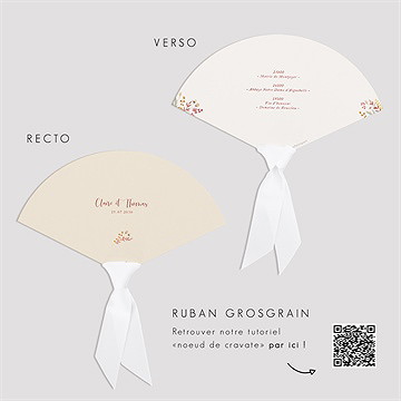 Eventail mariage élégance champêtre - Mode d'emploi