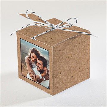 Boîte de dragées mariage se rejoindre - Dos de la boîte