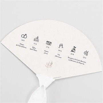 Eventail mariage poésie boheme - Dos de l'eventail