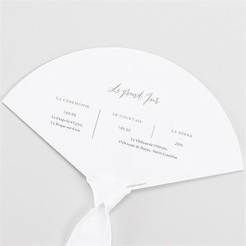 Eventail mariage tout pour toi programme - Dos de l'eventail