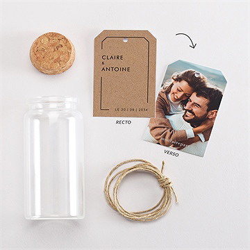 Mignonette mariage se rejoindre étiquette - Vue d'ensemble