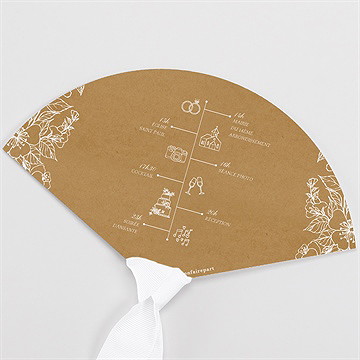 Eventail mariage belle découverte programme - Dos de l'eventail