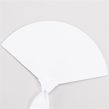 Eventail mariage création vierge pliée - Dos de l'eventail