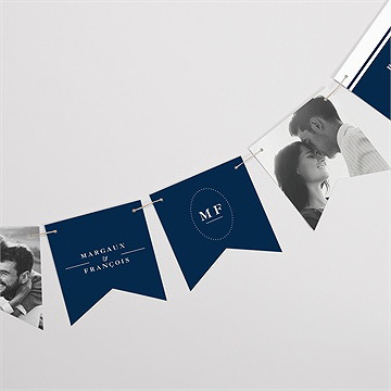 Guirlande mariage bleu romantique