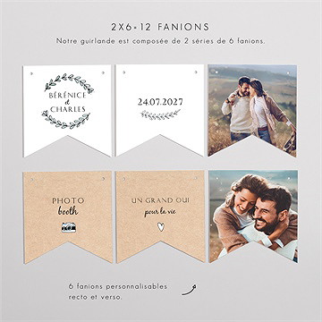 Guirlande mariage avec programme - Vue d'ensemble