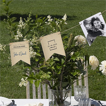 Guirlande mariage notre télégramme - Mise en situation