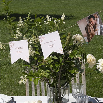 Guirlande mariage poésie boheme - Mise en situation