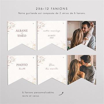 Guirlande mariage poésie boheme - Vue d'ensemble