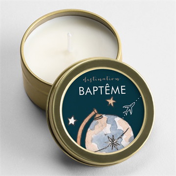 Bougie baptême mon passeport bapteme magnet