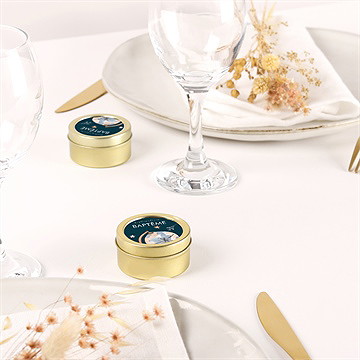 Bougie baptême mon passeport bapteme or - Mise en situation