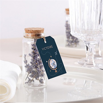 Mignonette baptême passeport bapteme étiquette - Mise en situation