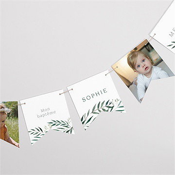 Guirlande baptême jolie annonce champêtre