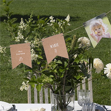 Guirlande baptême pele mele photo original - Mise en situation