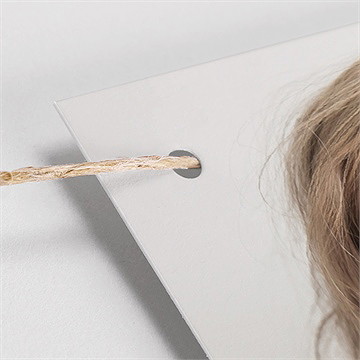 Guirlande baptême kraft végétal - Vue zoomée