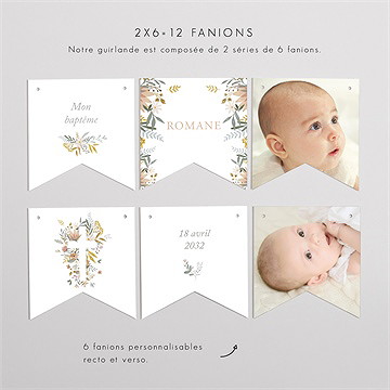 Guirlande baptême tout en joie - Vue d'ensemble