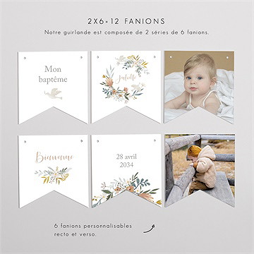 Guirlande baptême la jungle - Vue d'ensemble