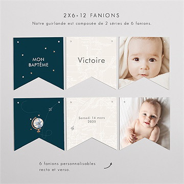 Guirlande baptême mon passeport bapteme - Vue d'ensemble