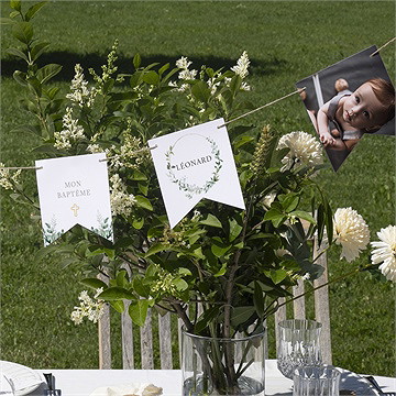 Guirlande baptême l'eucalyptus - Mise en situation