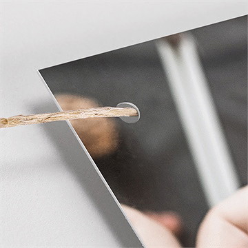 Guirlande baptême l'eucalyptus - Vue zoomée