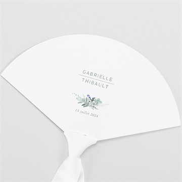 Eventail mariage poésie d'aquarelle étiquette