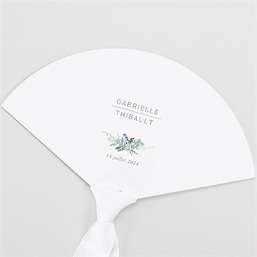 Eventail mariage poésie d'aquarelle programme