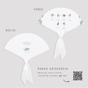 Eventail mariage poésie d'aquarelle programme - Mode d'emploi