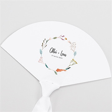 Eventail mariage art champêtre programme