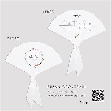 Eventail mariage art champêtre programme - Mode d'emploi