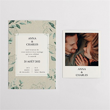 Faire-part mariage intimité duo - Vue d'ensemble