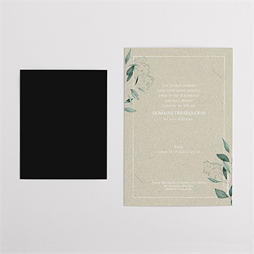 Faire-part mariage intimité duo - Dos du faire-part