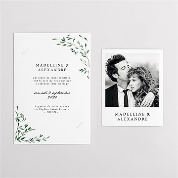 Faire-part mariage a l'ombre de l'olivier duo - Vue d'ensemble