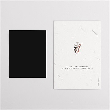 Remerciement mariage pampa duo - Dos du remerciement