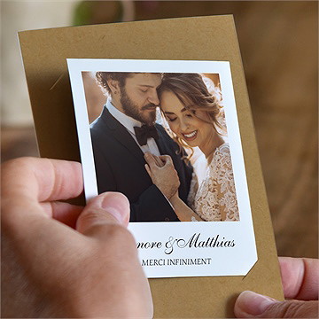 Remerciement mariage belle découverte duo