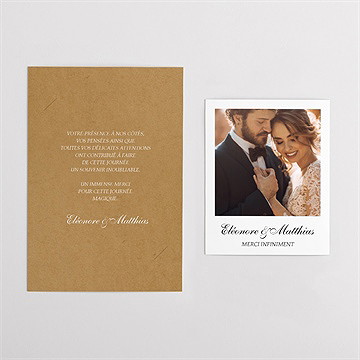 Remerciement mariage belle découverte duo - Vue d'ensemble