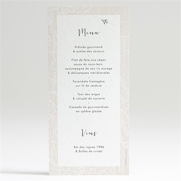 Menu baptême mon passeport bapteme - Dos du menu