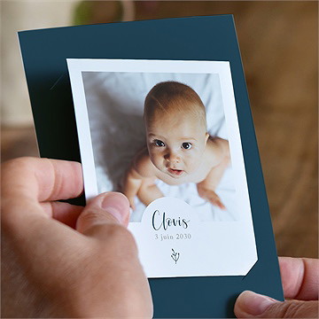 Faire-part naissance pêle mêle duo - Mise en situation