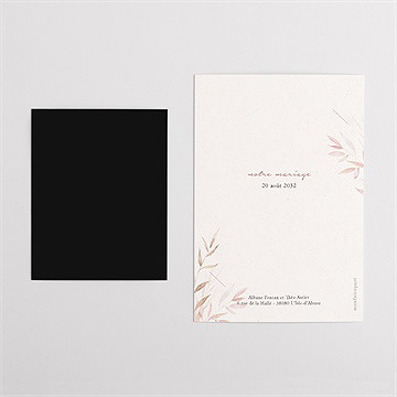 Remerciement mariage poésie boheme duo - Dos du remerciement